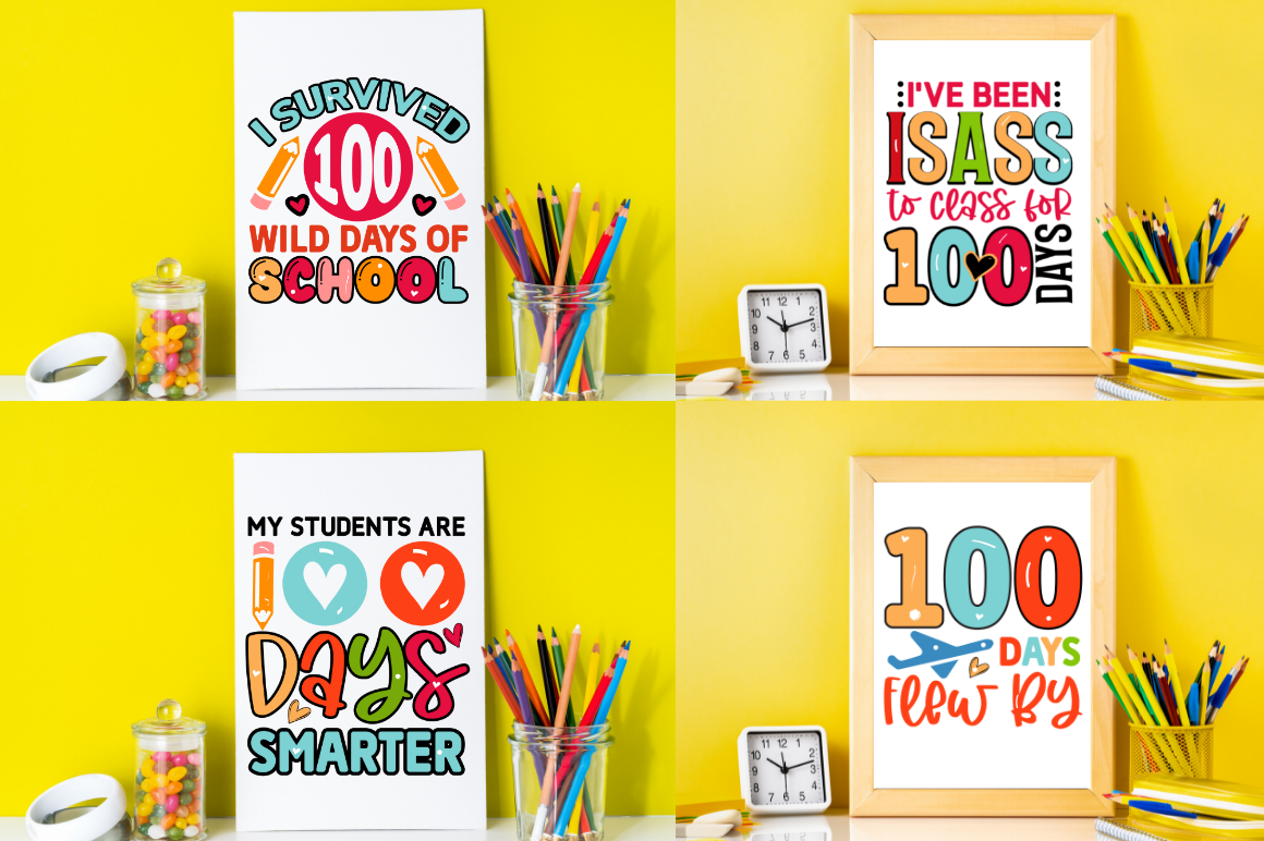 100 Days Of School SVG Design Bundle