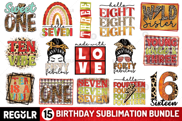 Happy Birthday Sublimation Bundle