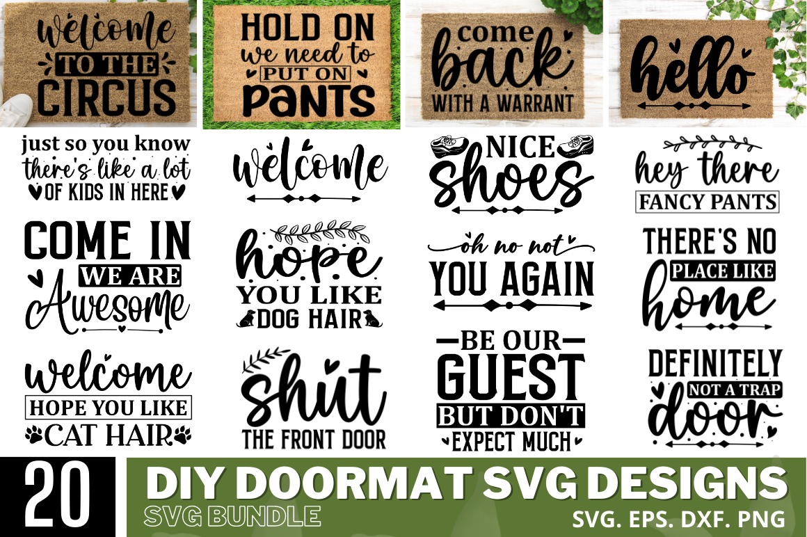 Doormat Svg PNG Designs Bundle