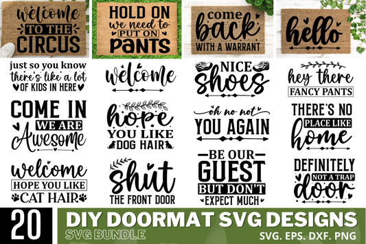 Doormat Svg PNG Designs Bundle