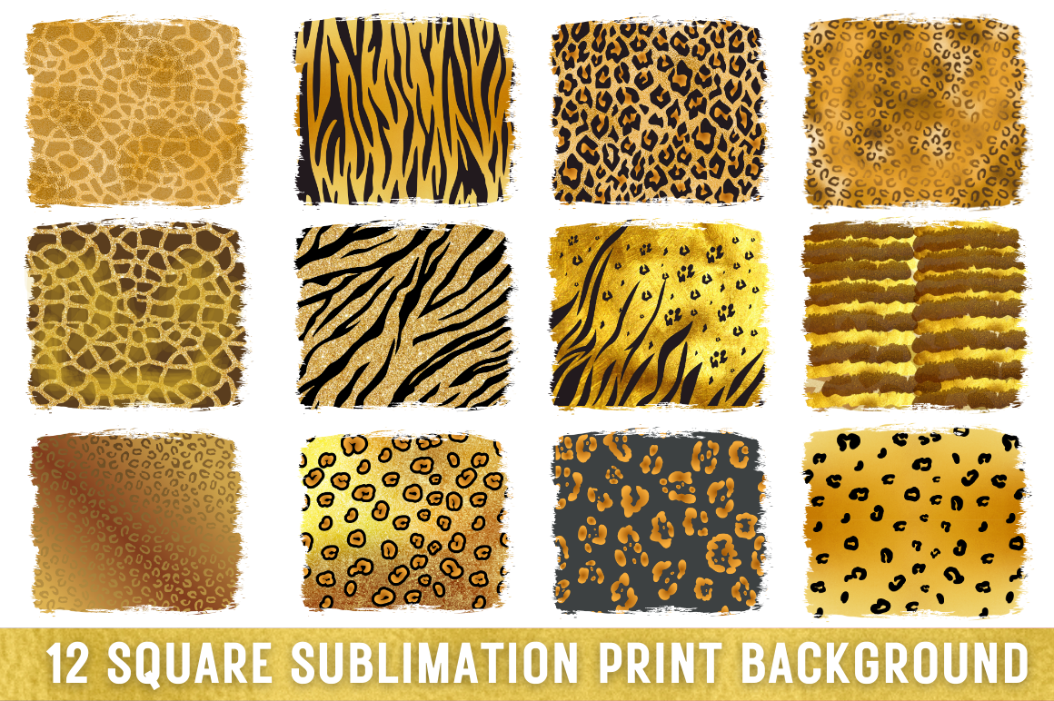 Glam Animal Sublimation Background Bundle