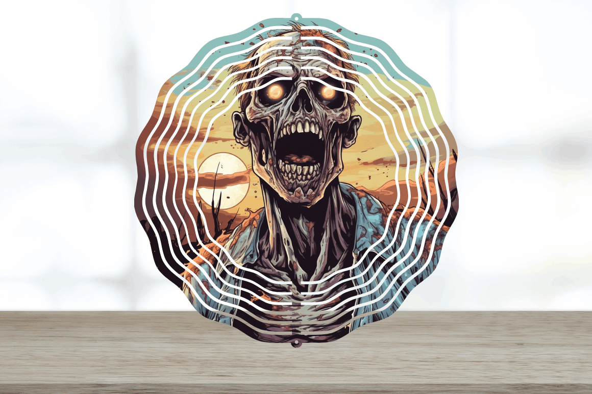 Halloween Zombie Wind Spinner PNG Bundle