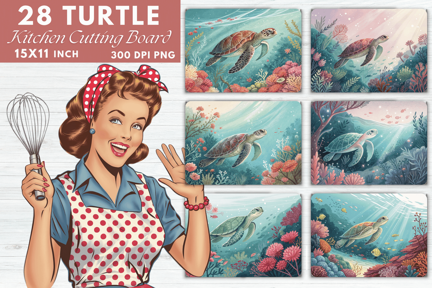 28 Turtle Cutting Board Design Bundle