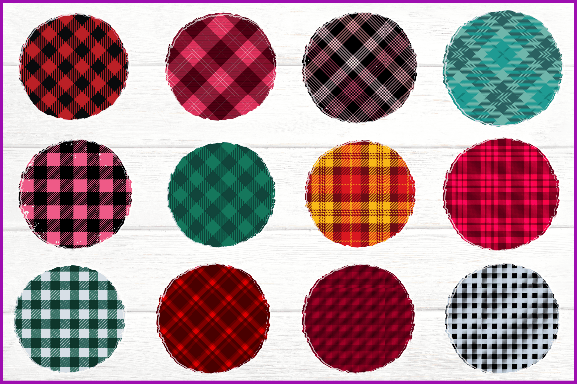 Classic Plaid Sublimation Background PNG Bundle