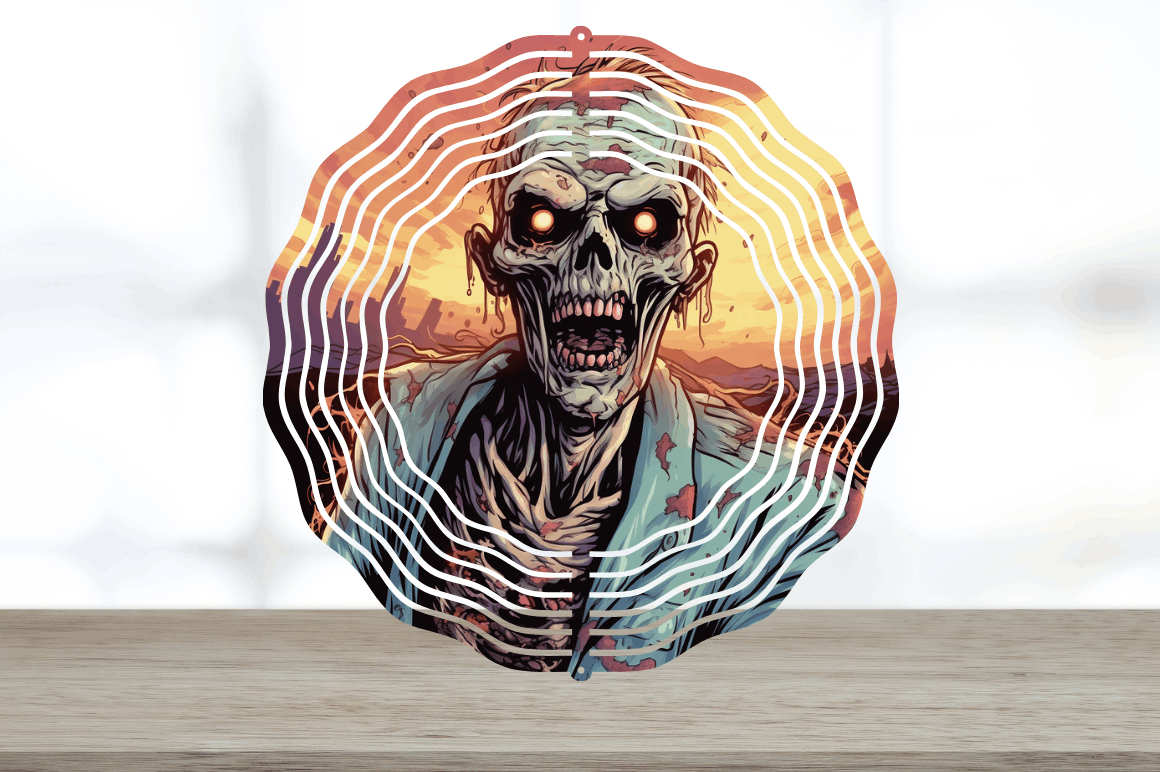 Halloween Zombie Wind Spinner PNG Bundle