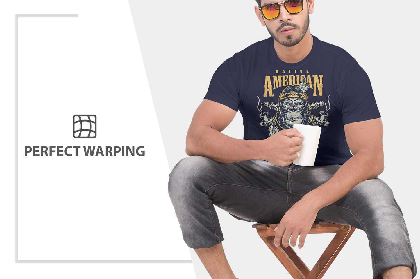 5 Editable Men’s T-Shirt Mock-Up Bundle – Realistic & Stylish Mock-Up Pack