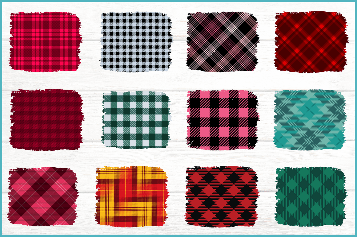 Classic Plaid Sublimation Background PNG Bundle