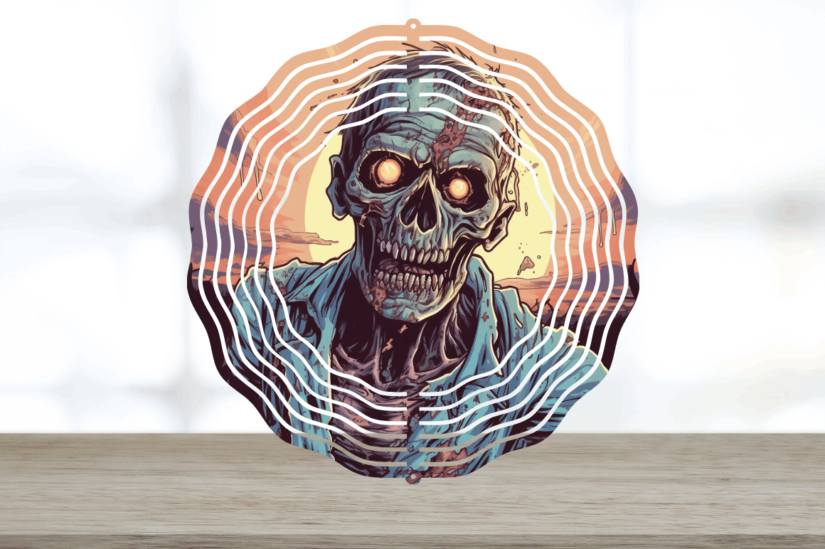 Halloween Zombie Wind Spinner PNG Bundle