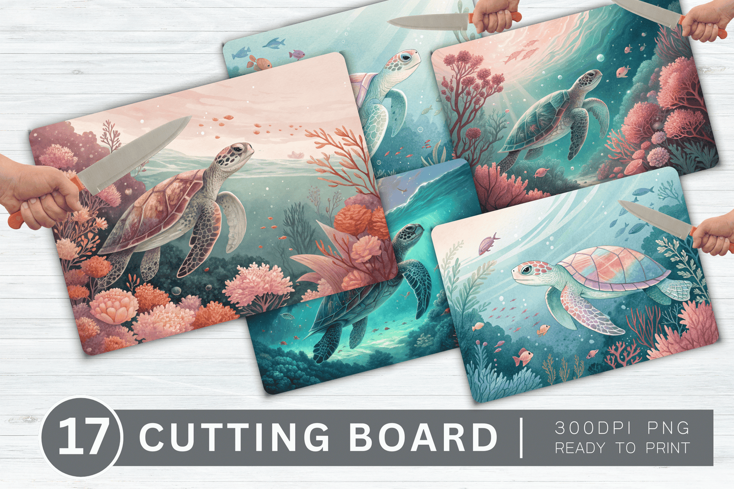 Turtle Cutting Board Designs Bundle