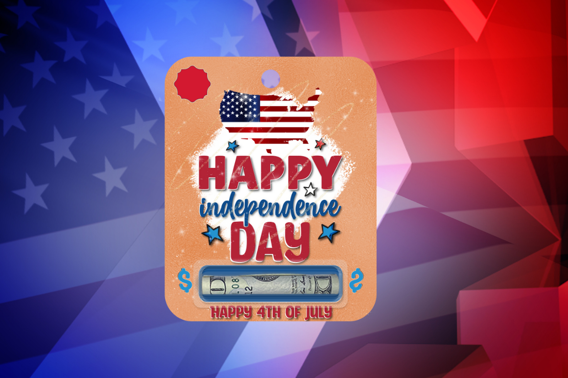 4Th Of July Money Card PNG Bundle