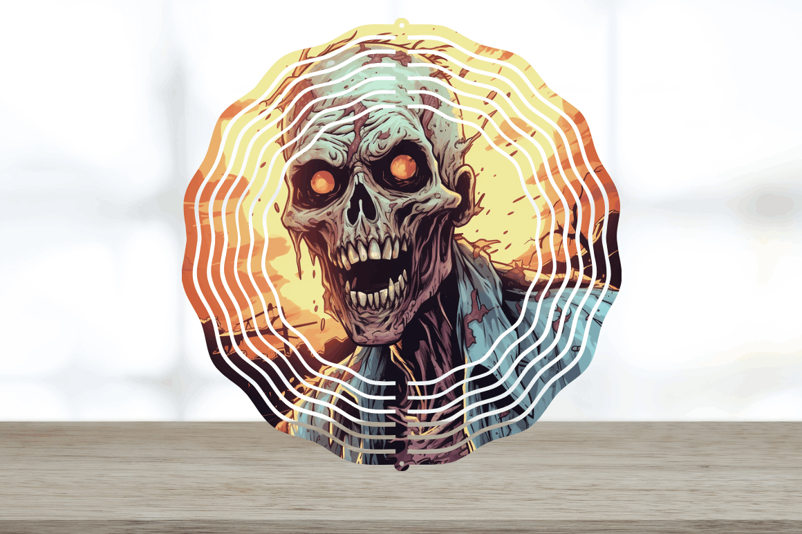 Halloween Zombie Wind Spinner PNG Bundle