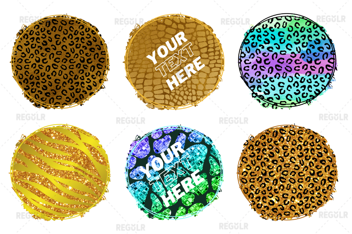 Leopard Circle Sublimation background Bundle