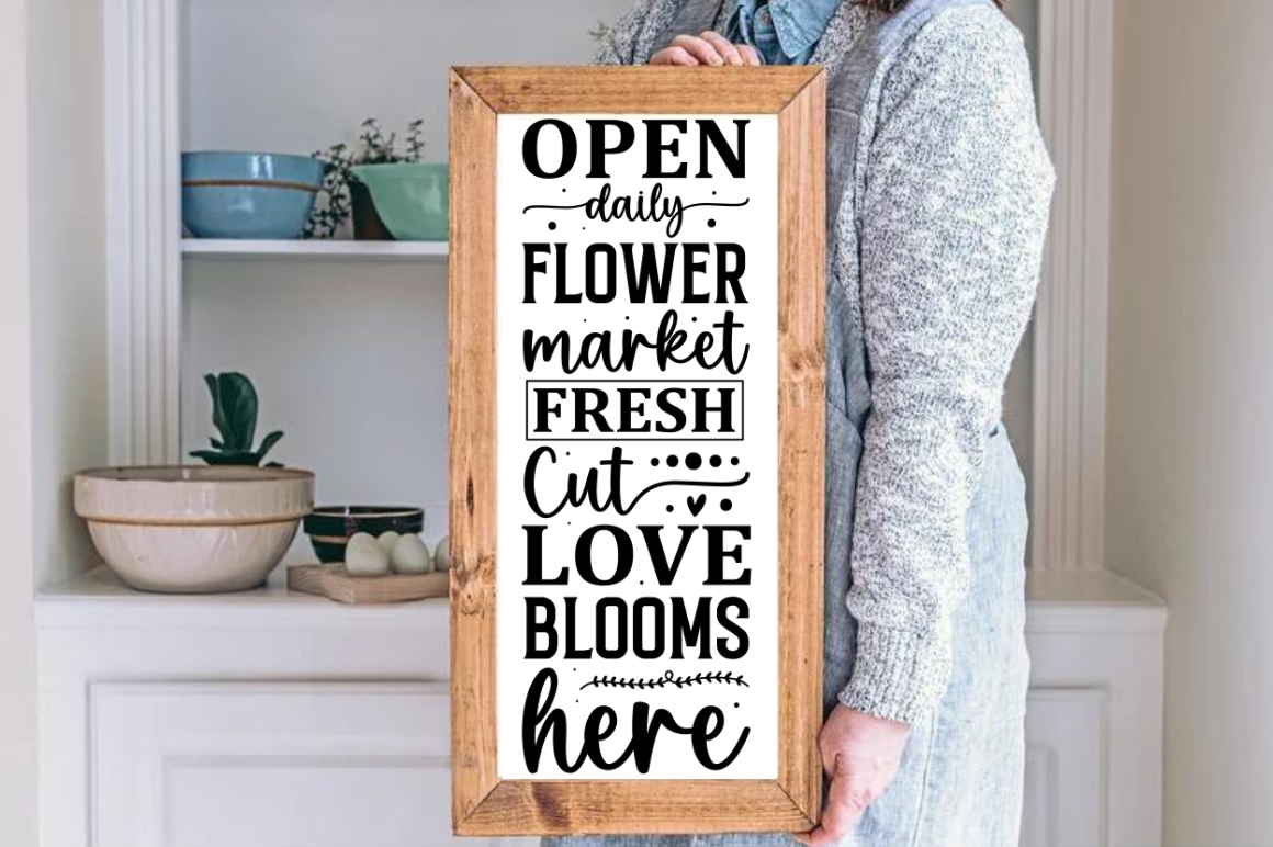 Flower Market Sign SVG PNG Designs  Bundle