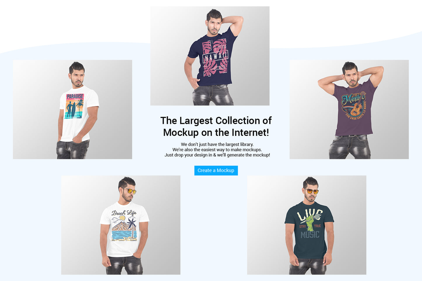 5 Editable Men’s T-Shirt Mock-Up Bundle – Realistic & Stylish PSD Mock-Up Pack