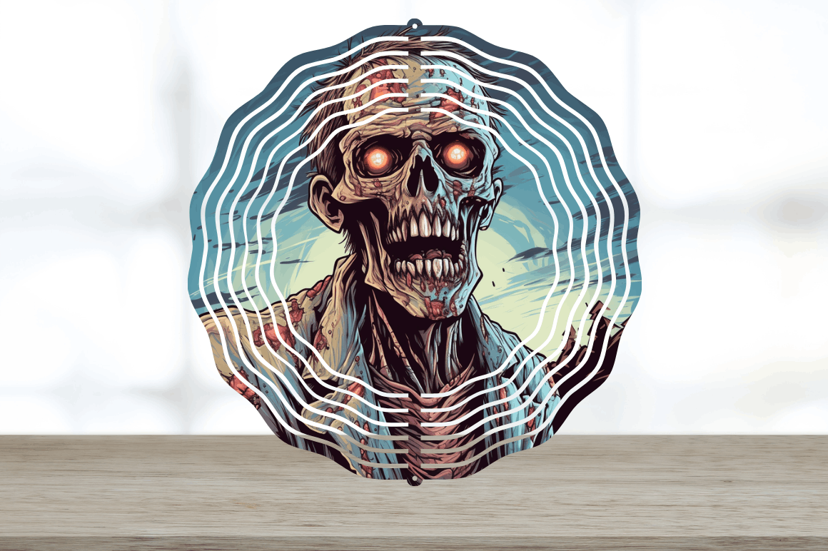 Halloween Zombie Wind Spinner PNG Bundle