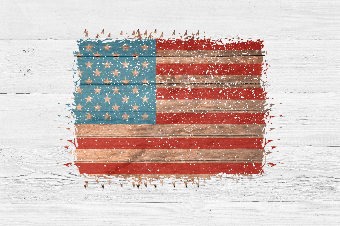 Distressed USA Flag PNG Bundle