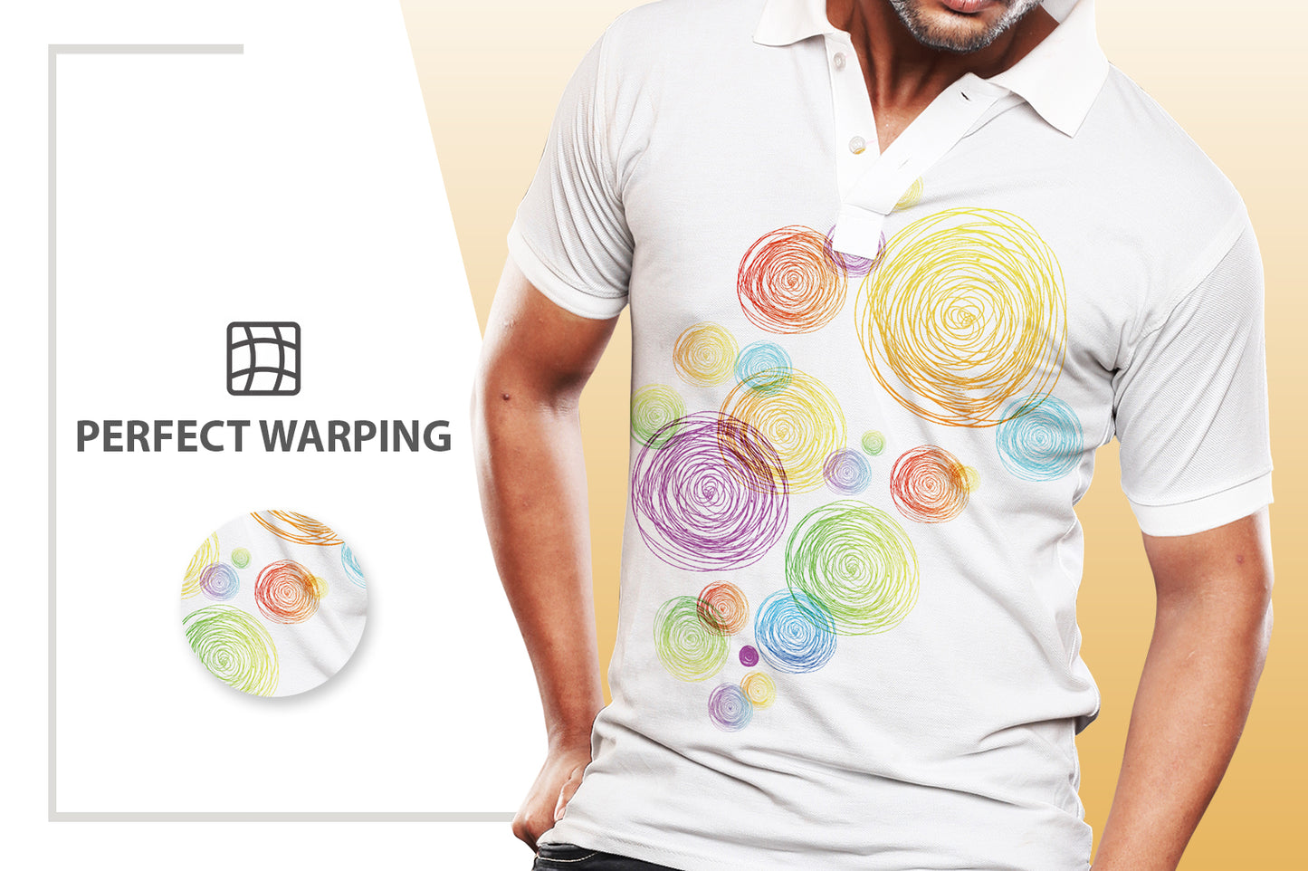 5 Editable Polo Mean's T-Shirt Mockup Bundle