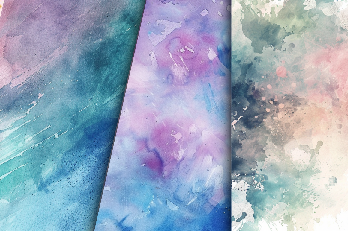 Abstract Pastel Watercolor digital Paper Bundle