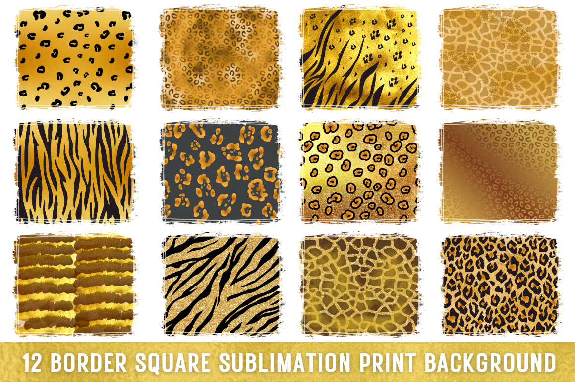 Glam Animal Sublimation Background Bundle