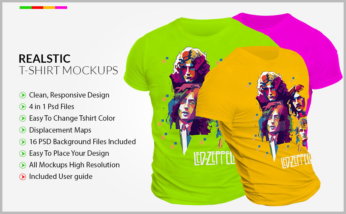 04 Editable  Realistic Men's T-Shirt Mockup Bundle