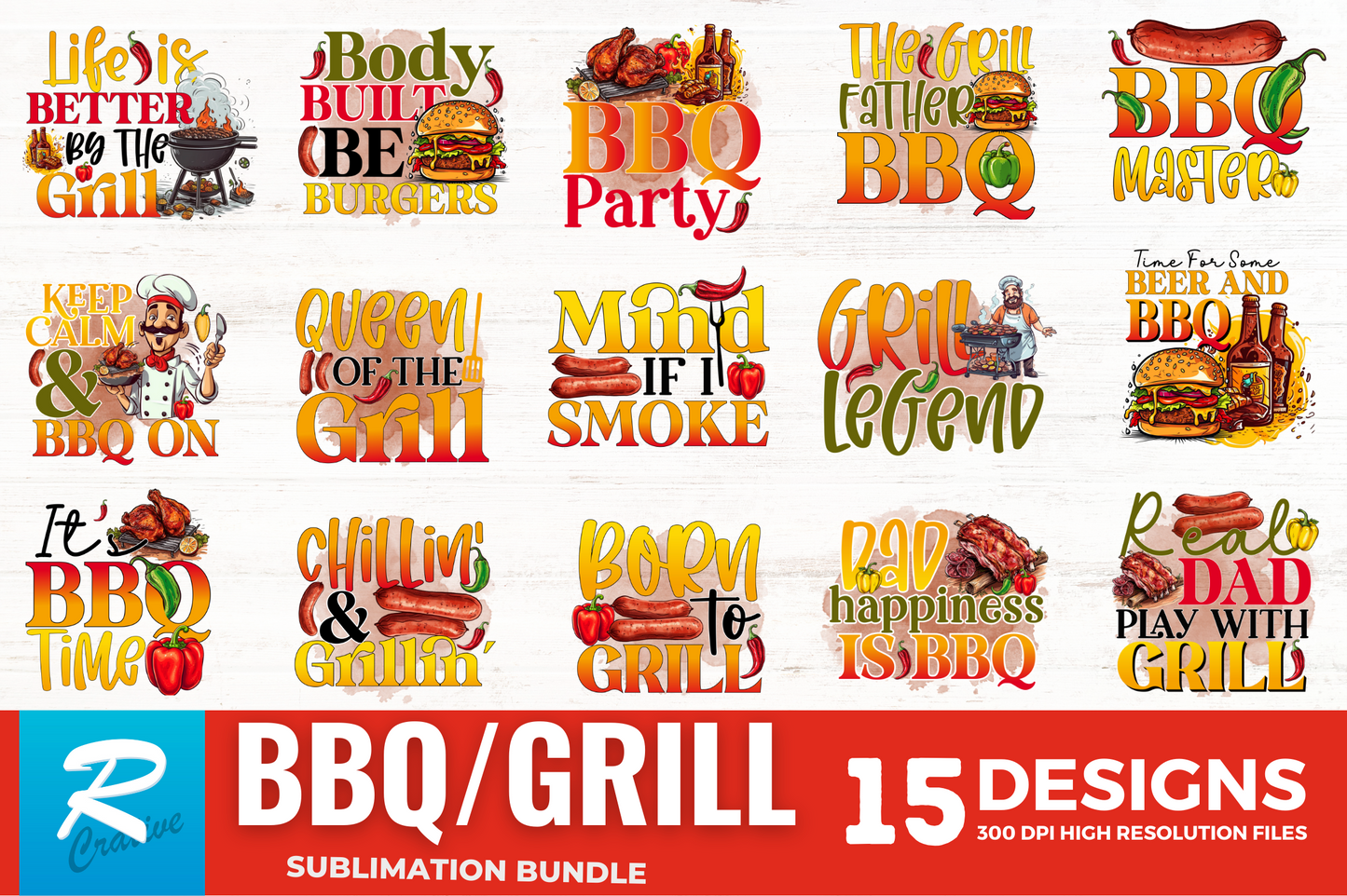 BBQ Grill Sublimation Bundle