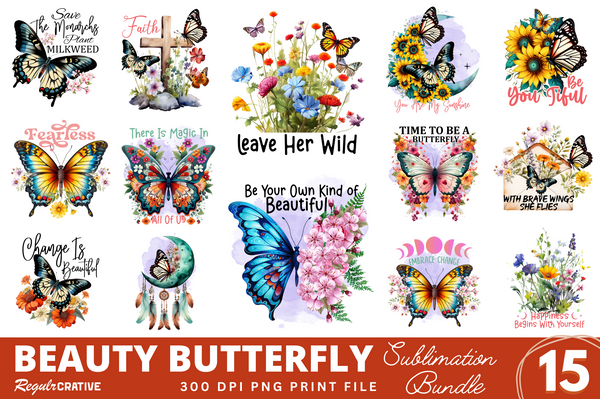 Beauty Butterfly Sublimation Bundle