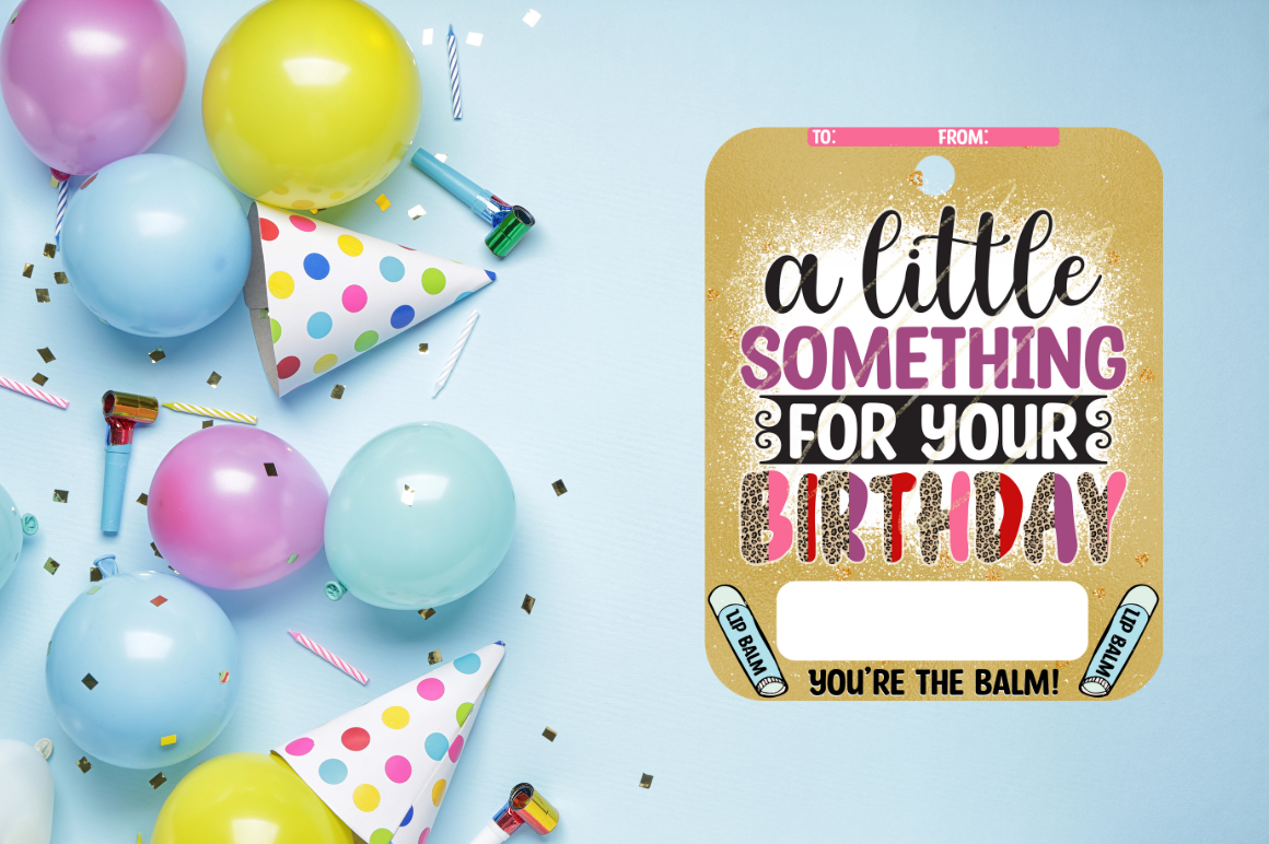 Birthday Lip Balm Card PNG Bundle