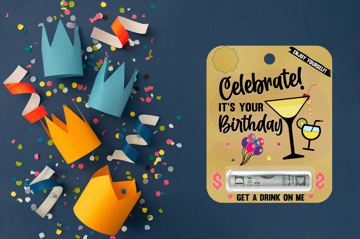 Birthday Money Card PNG Bundle