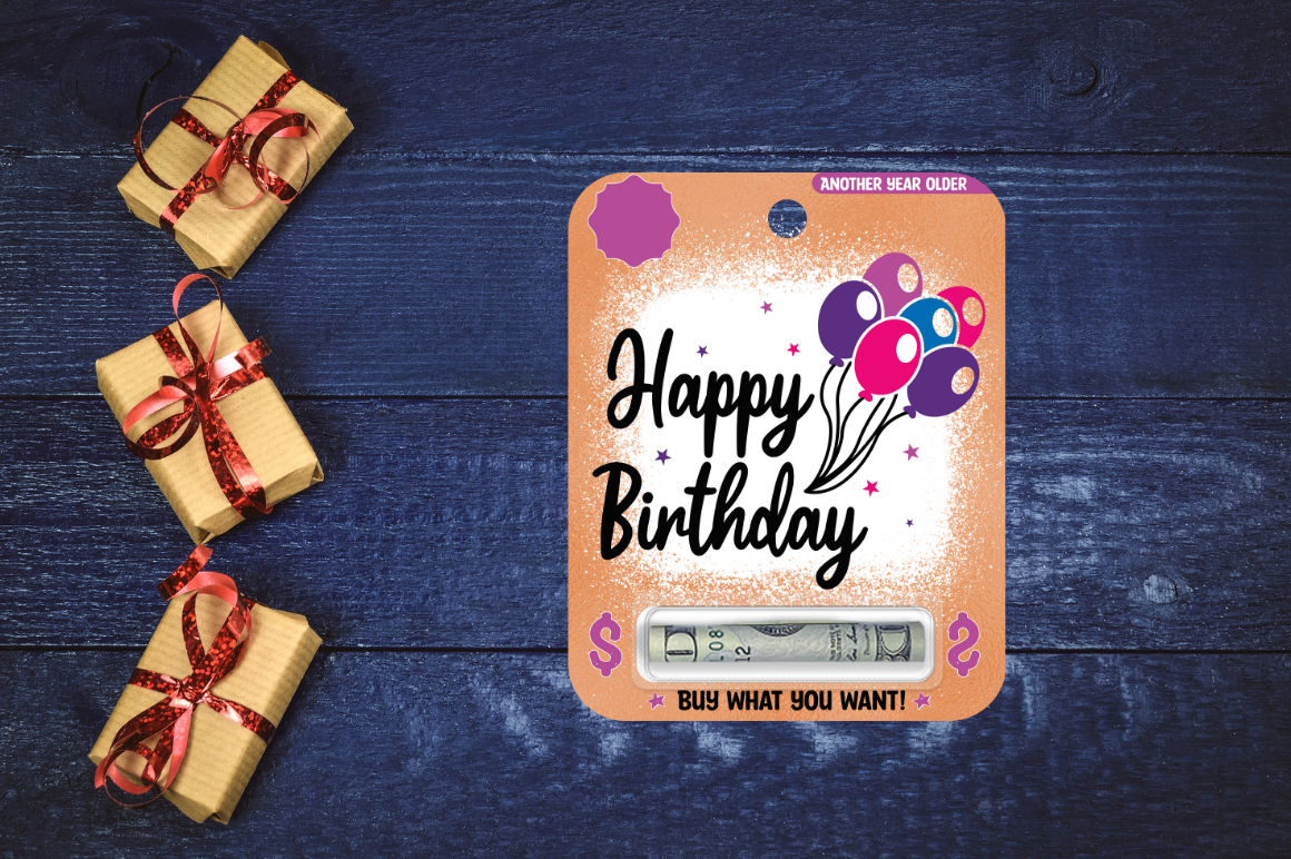 Birthday Money Card PNG Bundle