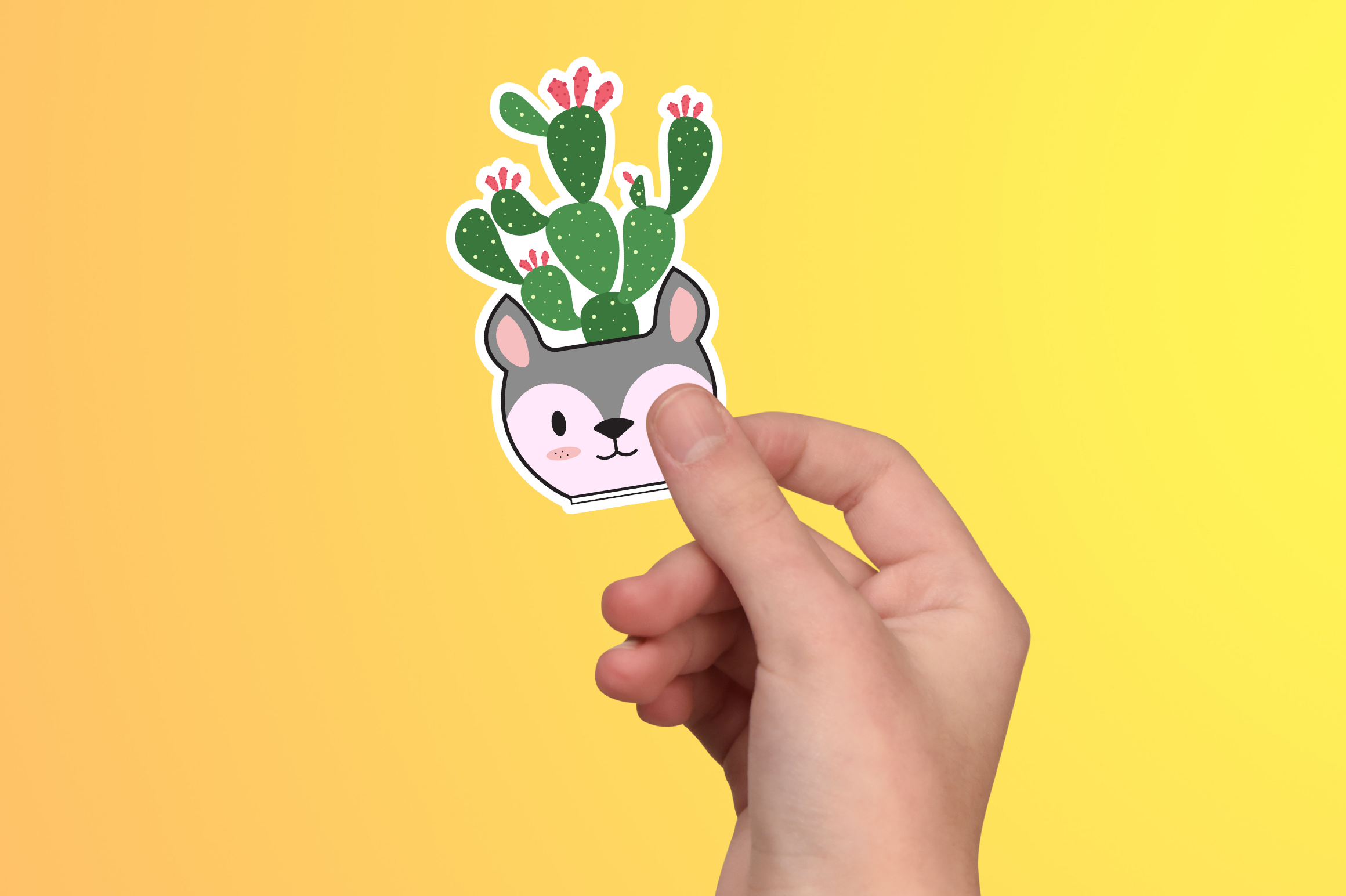 Animal Cactus Plant Sticker Bundle