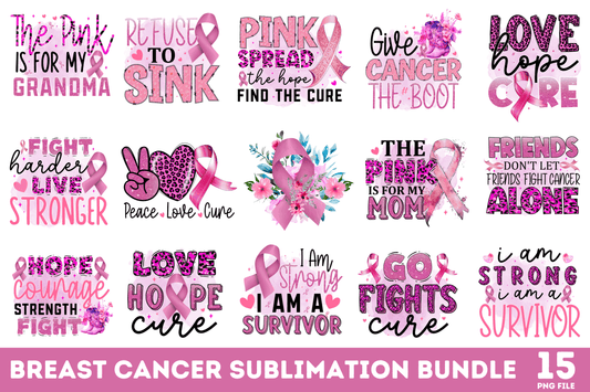 Breast Cancer Sublimation design Bundle