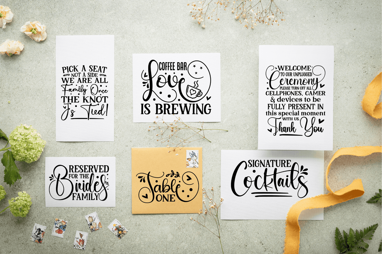 Wedding Sign SVG Designs Bundle