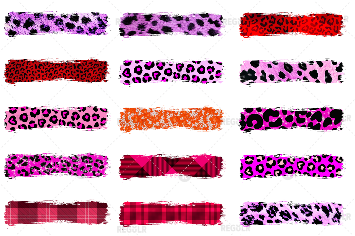 Leopard Brush Strokes Valentine's Day texture Sublimation