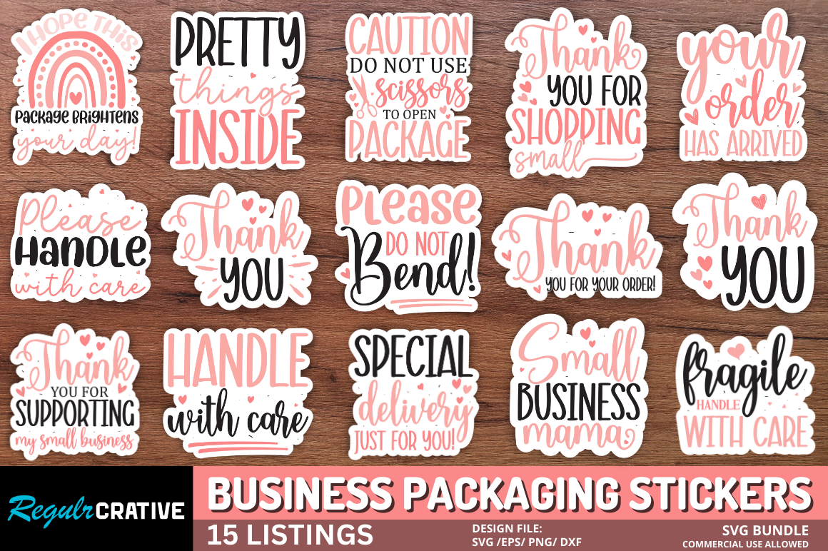 Business Packaging Stickers Bundle