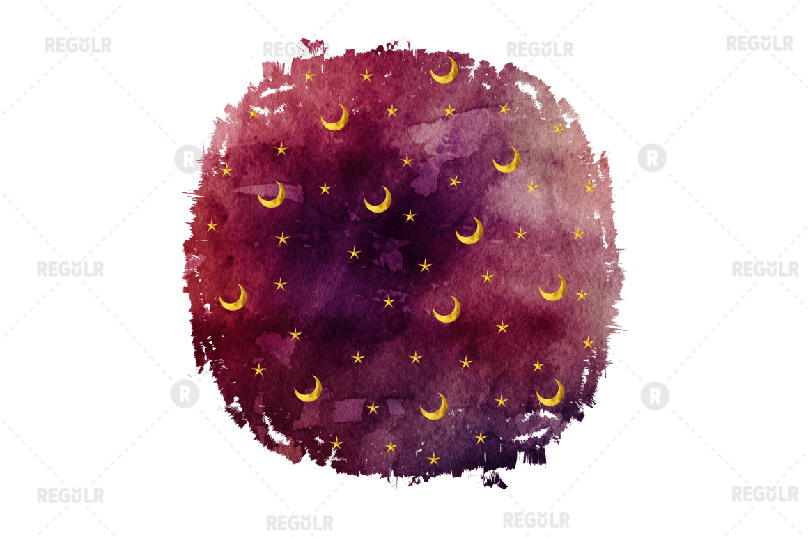 Celestial Boho Moon & Stars Splatter Sublimation Backgrounds Bundle