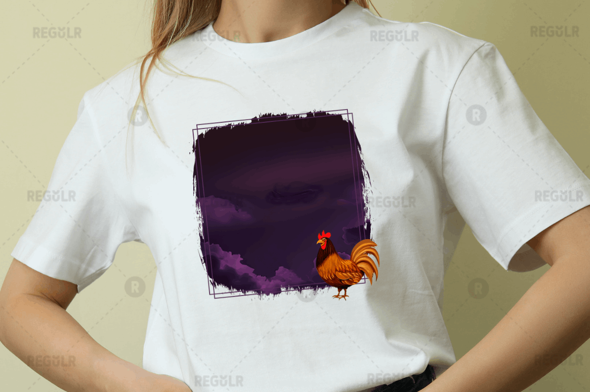 Watercolor  Farm Chickens Sublimation Background Bundle