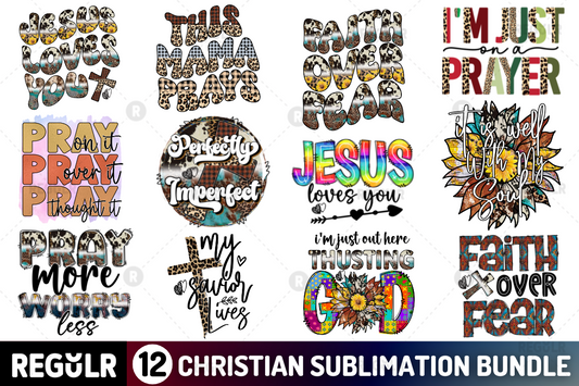 Christian Quotes Sublimation Design bundle