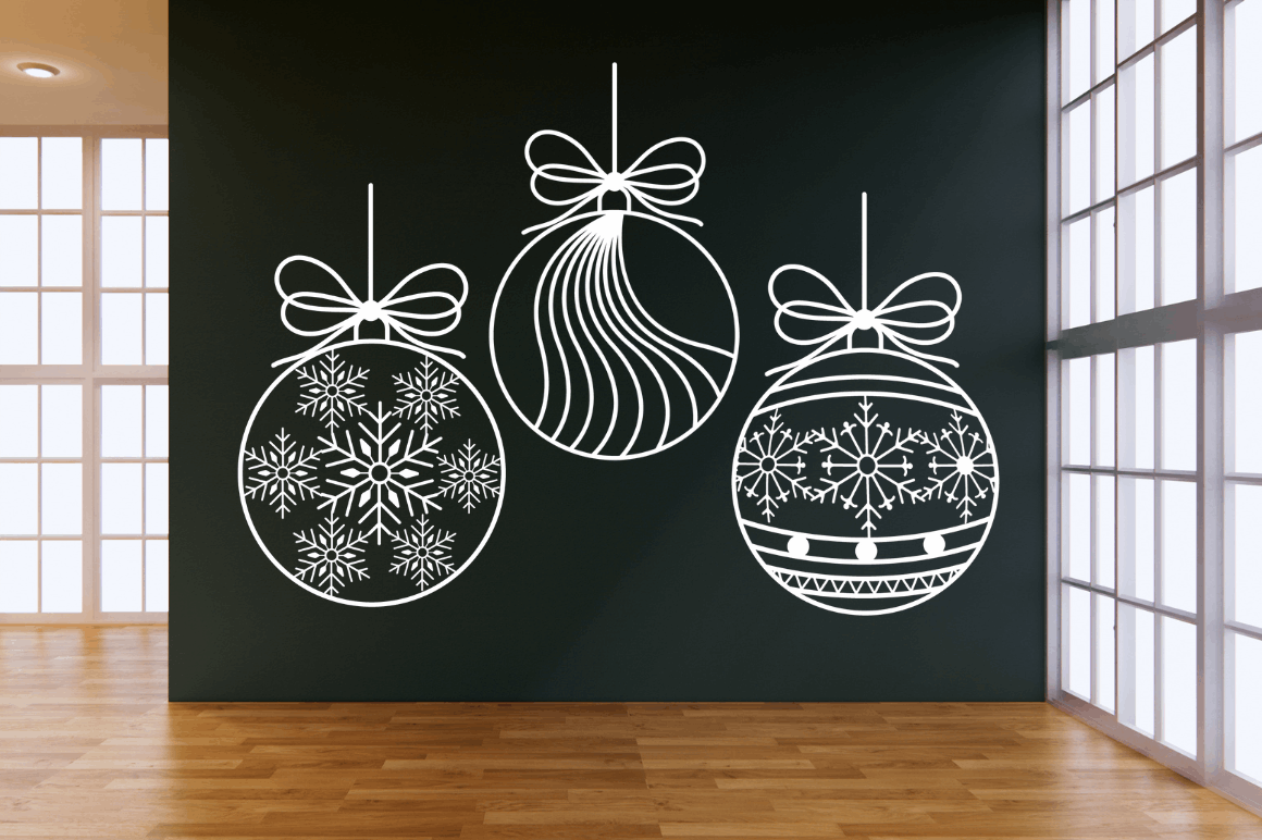 Paper Cut Christmas Ball SVG Bundle