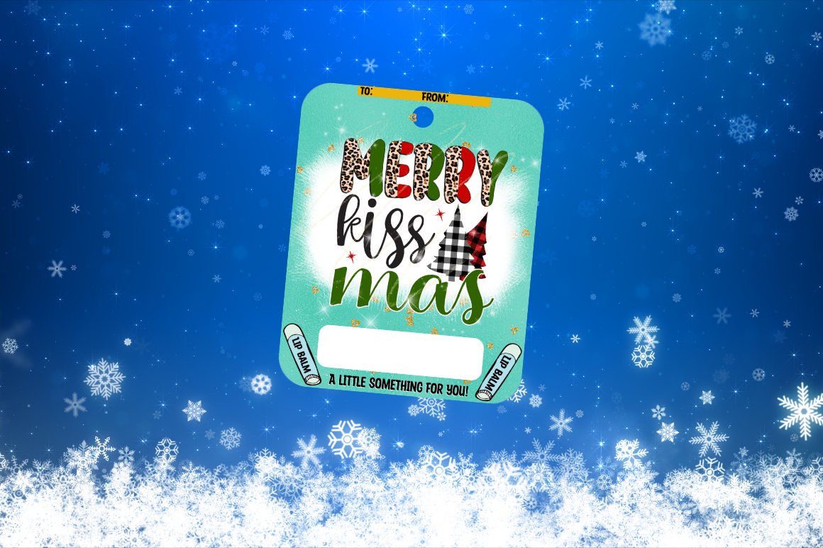 Christmas Lip Balm Card PNG Bundle