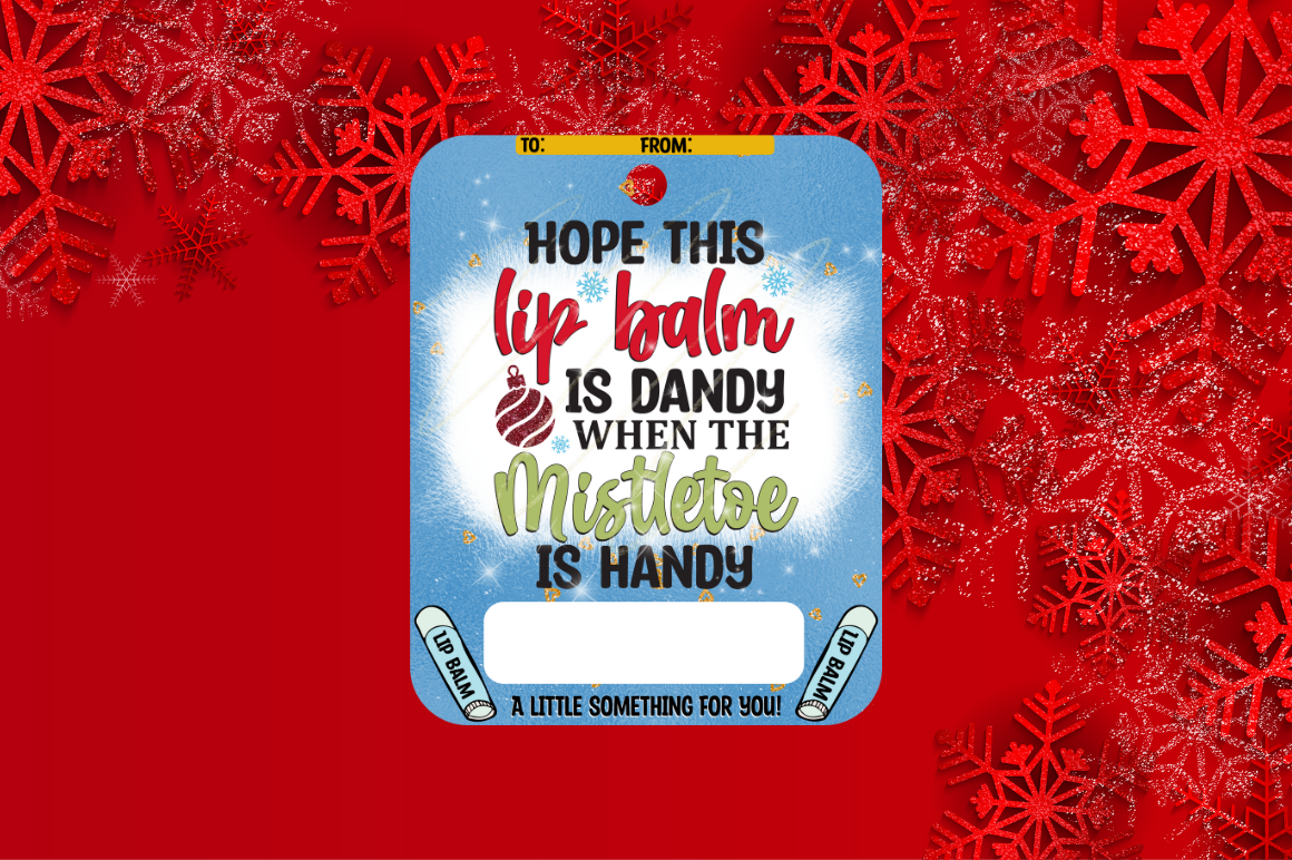 Christmas Lip Balm Card PNG Bundle