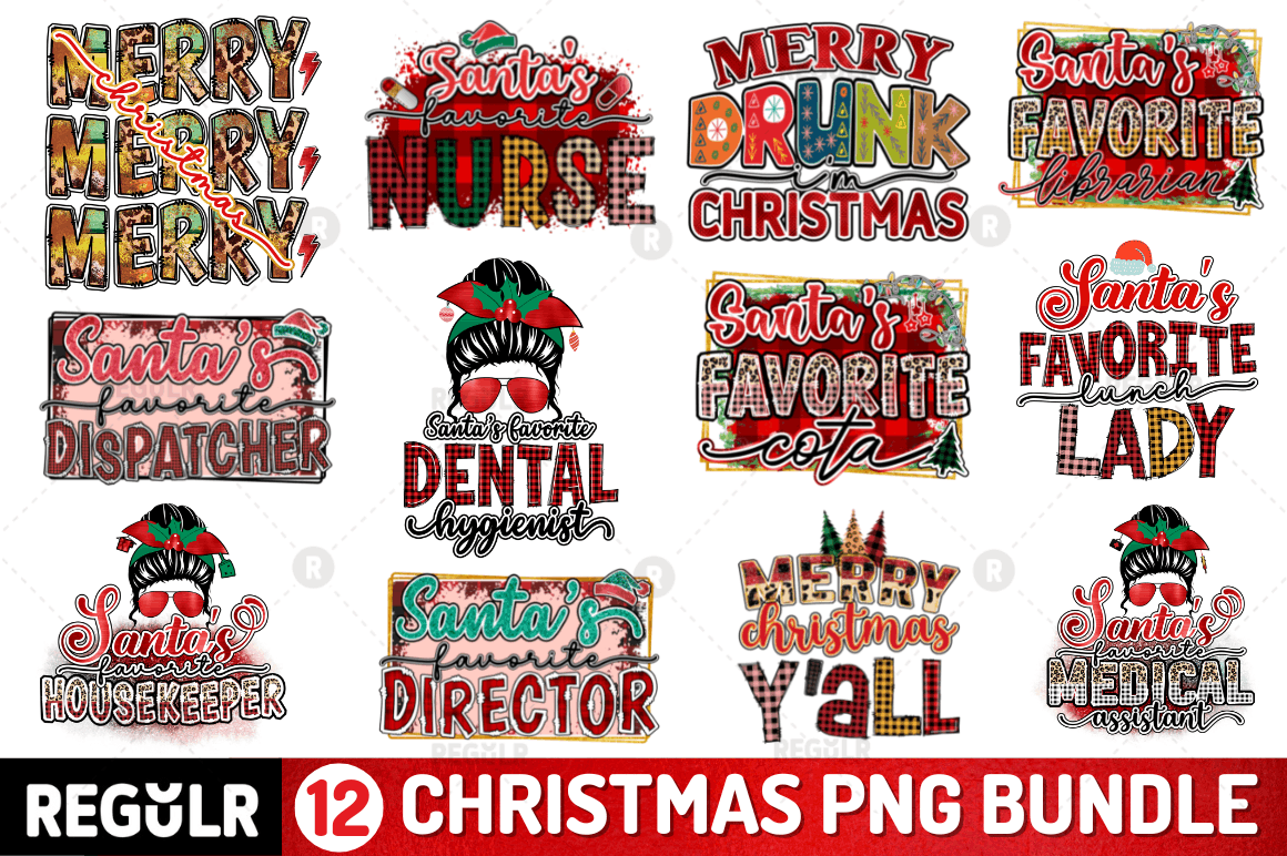 Funny Christmas Sublimation PNG Bundle