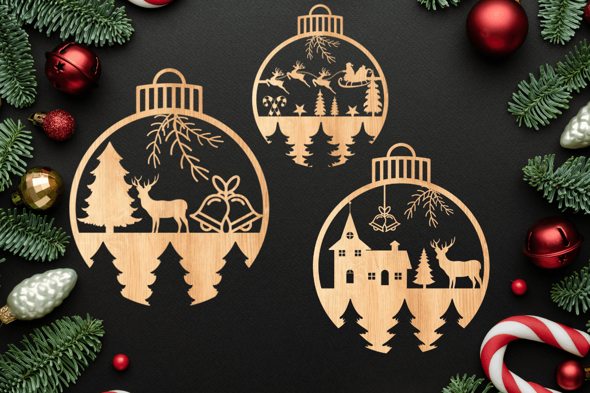 Christmas Scene Laser Cut SVG Bundle