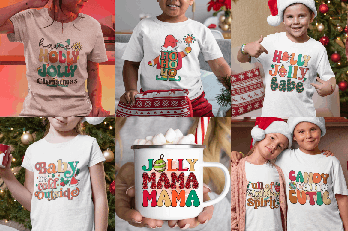 Retro Christmas Sublimation