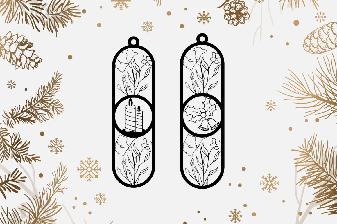 Paper Cut Christmas Bookmark  Svg Bundle