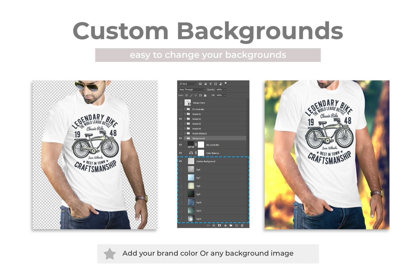 06 Editable Men's Crew Neck T-Shirt Mockup Bundle – Realistic & Stylish Mock-Up Pack