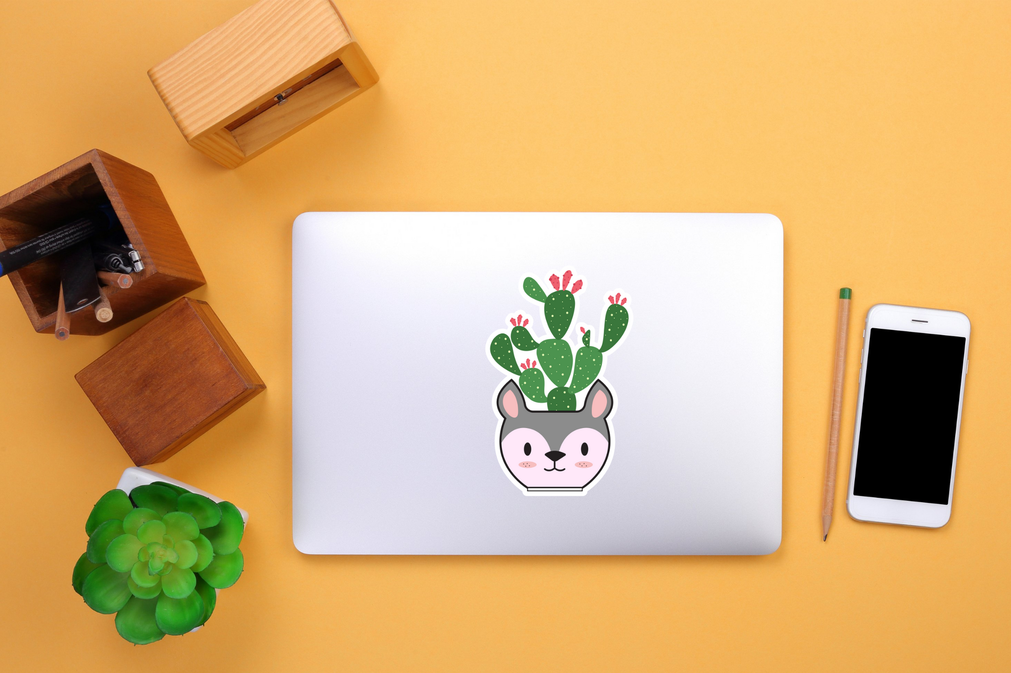 Animal Cactus Plant Sticker Bundle