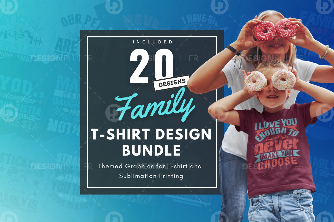 20 Editable Family T-Shirt Designs Bundle-Vol:3