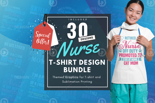 30 Nurse T-Shirt Designs Bundle