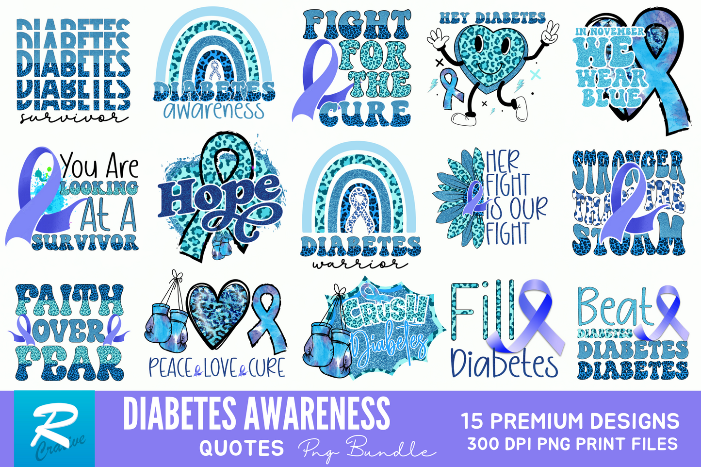 Diabetes Awareness Sublimation Bundle