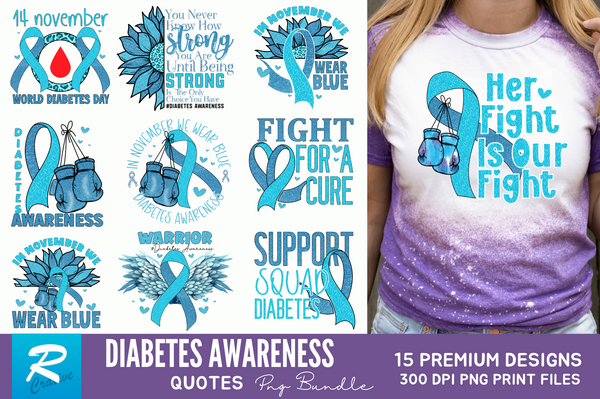 Diabetes Awareness Sublimation Design Bundle